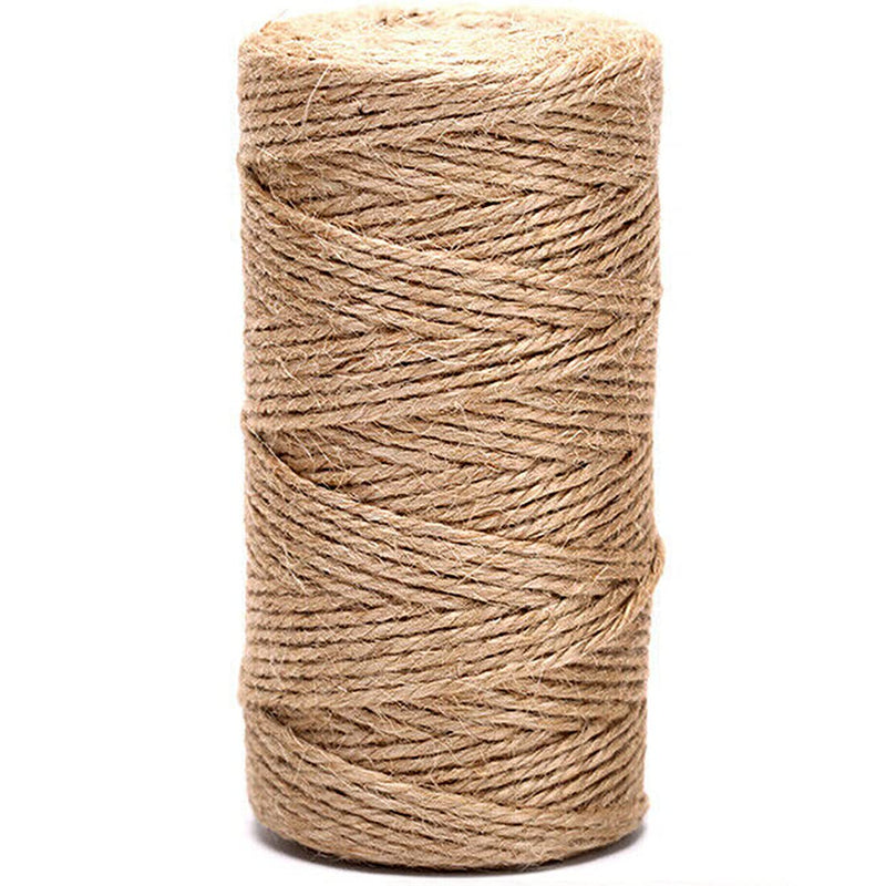  [AUSTRALIA] - 328 Ft 1mm Jute Twine String Thin Natural Ribbon Hemp Twine for Gift Wrapping Craft Plant Christmas Handmade Arts Decoration Packing String Home decor (328 Ft (100M)) 1pc * 328ft(100m)