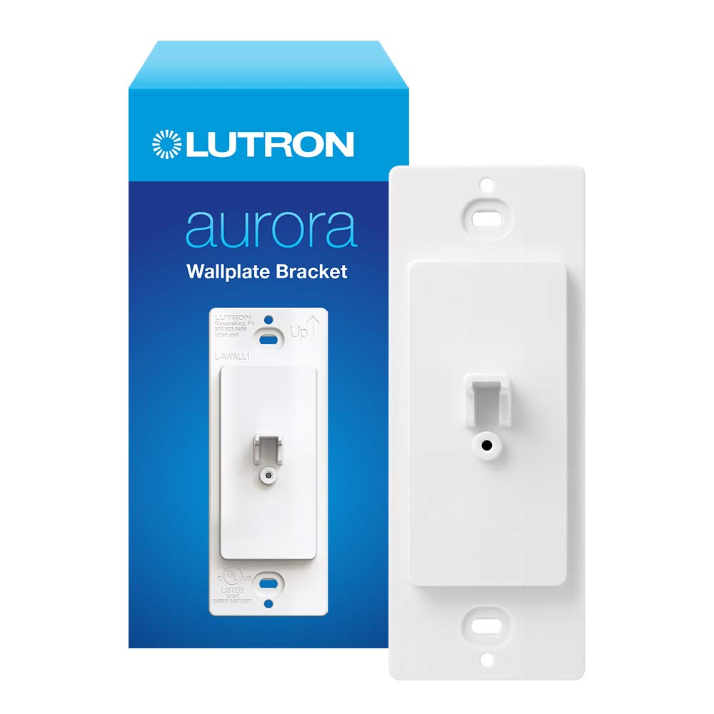  [AUSTRALIA] - Lutron Aurora Wallplate Bracket For Paddle/Decorator Switch | For use with Aurora Smart Bulb Dimmer | L-AWALL1-WH | White Bracket for Paddle Switches 1 Pack