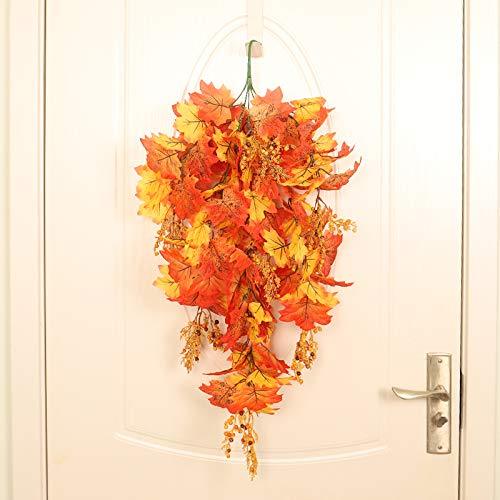  [AUSTRALIA] - Fall Swag for Front Door Autumn Swag Thanksgiving Swag Door Decorations Autumn Swag Decor Fall Door Swag for Thanksgiving Decorations Style 1