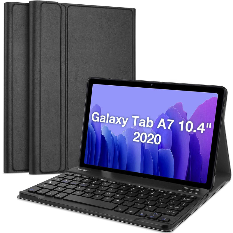 ProCase Galaxy Tab A7 10.4 Inch 2020 Keyboard Case (SM-T500 T505 T507), Protective Cover Case with Detachable Wireless Keyboard for Galaxy Tab A7 10.4" 2020 –Black Black - LeoForward Australia