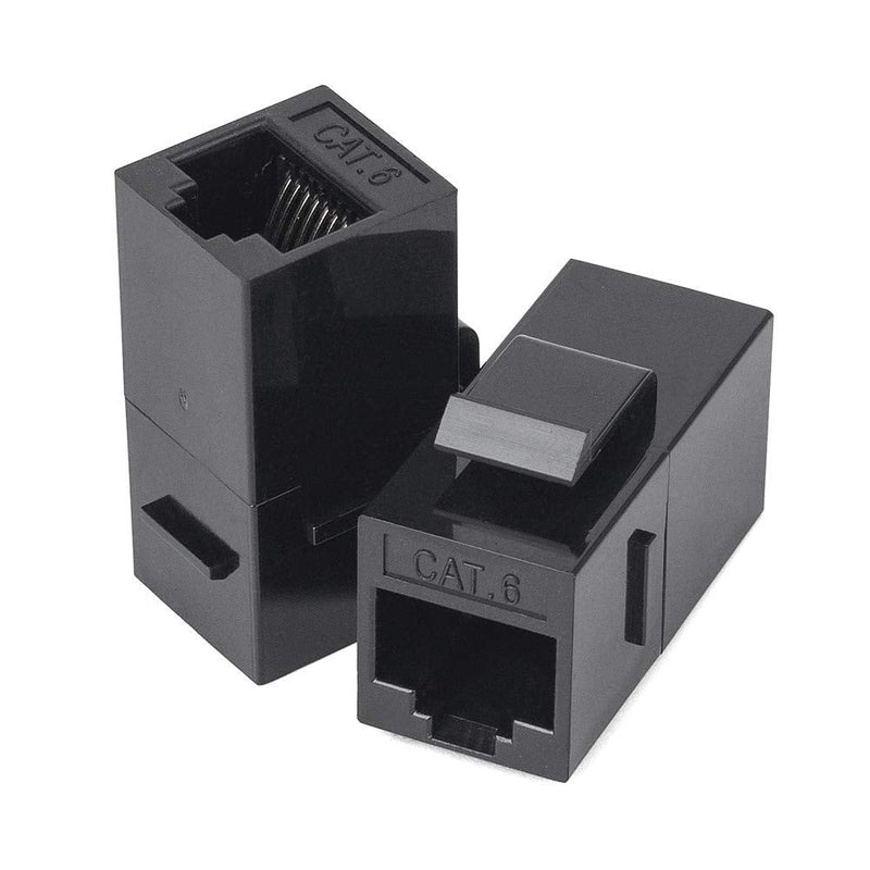  [AUSTRALIA] - Bienque RJ45 Coupler ethernet Extender，Keystone Jack for Cat7/Cat6/Cat5e/Cat5 Ethernet Cable Extender Adapter Female to Female (Black-30 Pack) 30Pack black