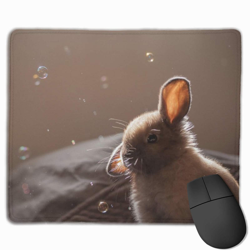 Mouse Pad Anti-Slip Mousepad Bunny Rabbit Animal Gaming Mouse Mat Pads with Stitched Edge Cute Funny Personalized Novel for Working Game Office Study PC Computers - LeoForward Australia