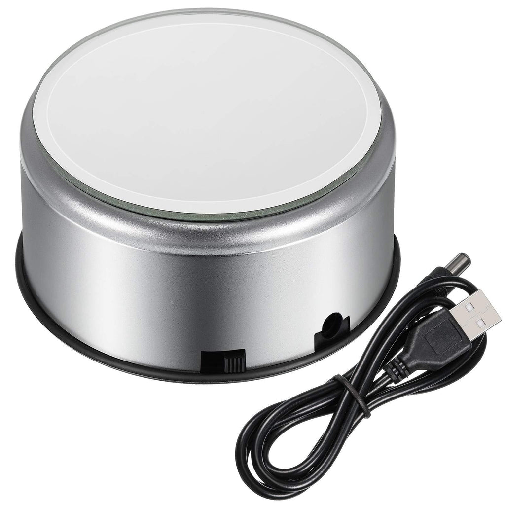  [AUSTRALIA] - Display Stand Turner 360 Degree Rotating Display Base Turntable Display Stand with USB Power Cable for Epoxy Glitter Tumblers