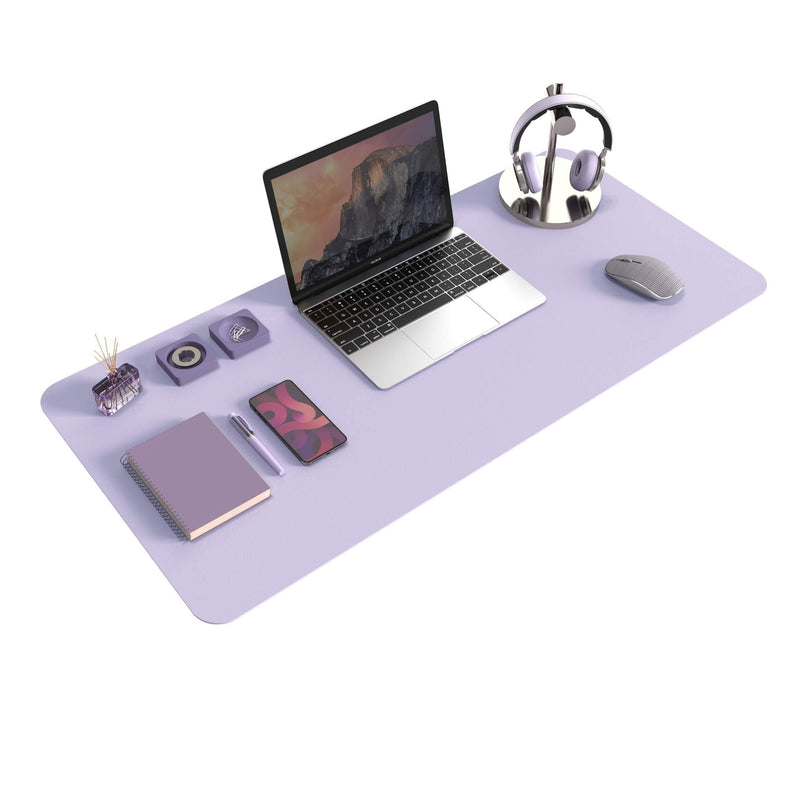 Non-Slip Desk pad,New Material Leather Desk Blotter Pad,Soft Surface Desk Mat,Easy Clean Laptop Desk Writing Mat for Office/Home (Grayish Lavender, 35.4" x 17") Grayish Lavender 35.4" x 17" - LeoForward Australia