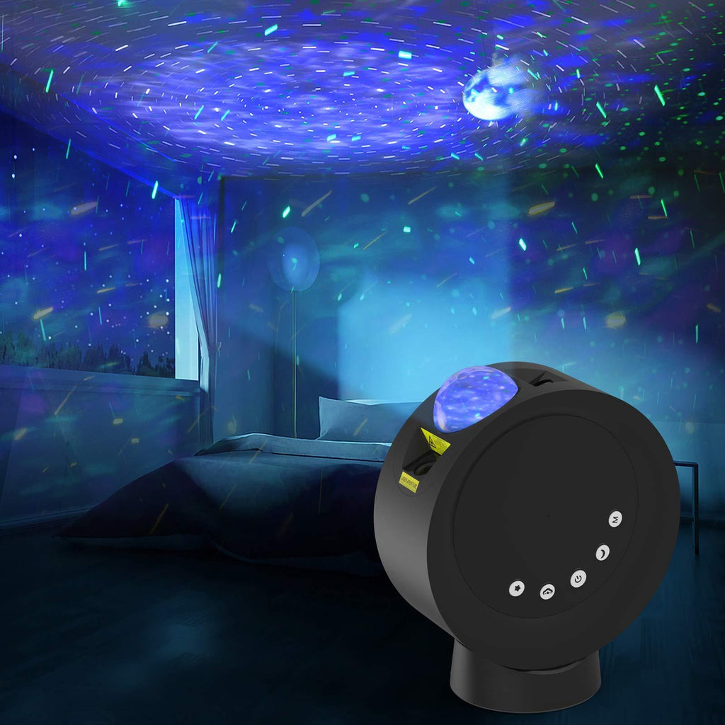  [AUSTRALIA] - Star Projector Galaxy Moon Night Light for Kids Bedroom Remote Control 4000mAh Battery Nebula Projector Lamp for Game Room Party Decor Mood Lighting Ambiance Gift for Children and Adults (Black) Black