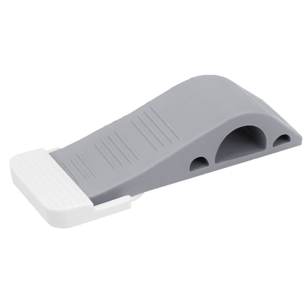  [AUSTRALIA] - Wundermax Door Stoppers - Pack of 1 Rubber Security Wedge for Bottom of Door on Carpet, Concrete, Tile, Linoleum & Wood - Heavy Duty Door Stop - Office Accessories & Home Improvement - Gray 1 Pack