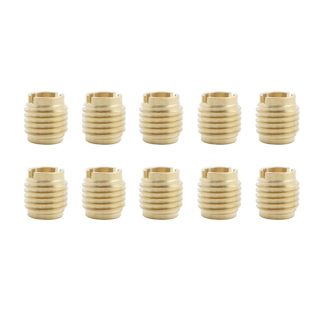  [AUSTRALIA] - 10pack Brass Dual-Threaded Insert for Wooden Tap Handle Beer Tap Handle Insert Homebrew Hardware