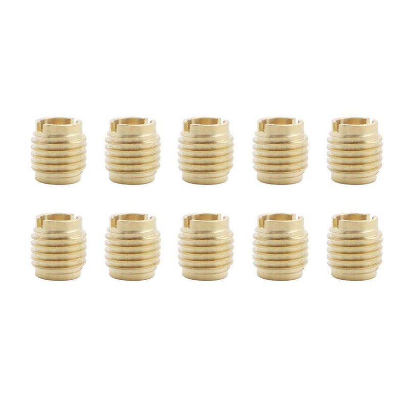  [AUSTRALIA] - 10pack Brass Dual-Threaded Insert for Wooden Tap Handle Beer Tap Handle Insert Homebrew Hardware