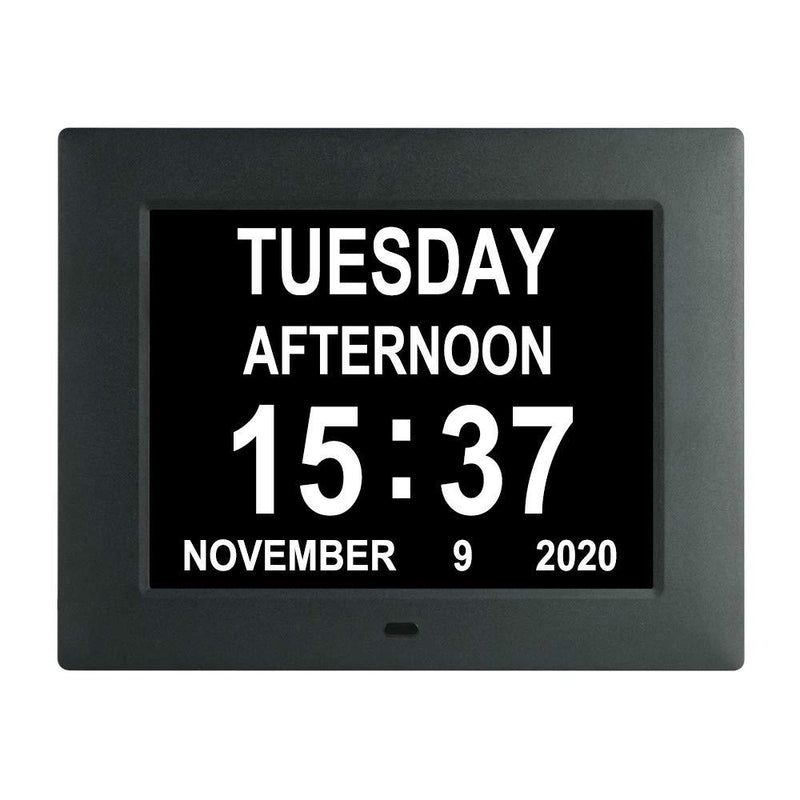  [AUSTRALIA] - 【2020 Newest Version】 7 INCH Digital Day Calendar Clocks 8 Alarm Reminders Auto-Dimming Extra Large Day Date Month Dementia Memory Loss Clock for Seniors Elderly Vision Impaired