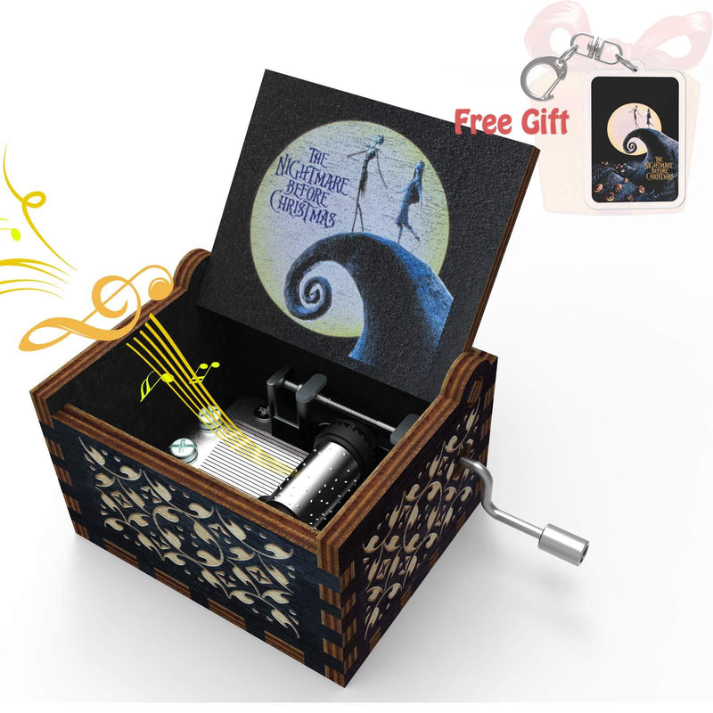  [AUSTRALIA] - RDGOO Tiny-Music-Box-Gifts-Wooden Decorations Musical-Box-Hand-Crank for Daughter Mom Wife Kids Girlfriend Women Baby Christmas-Birthday-Anniversary (Halloween Music Box 2) halloween music box 2