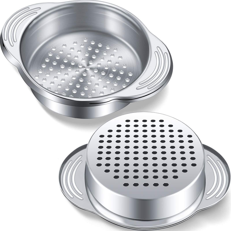  [AUSTRALIA] - Stainless Steel Food Can Strainer Oil Press Canning Drainer Colander Tuna Can Filter for Beans, Vegetables and More