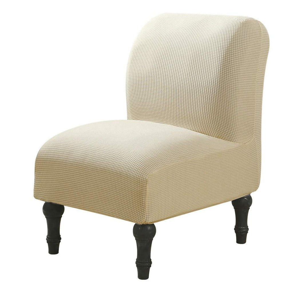  [AUSTRALIA] - Surrui Armless Chair Slipcovers Stretch Furniture Protector Covers Removable Washable for Home Hotel Beige One Size