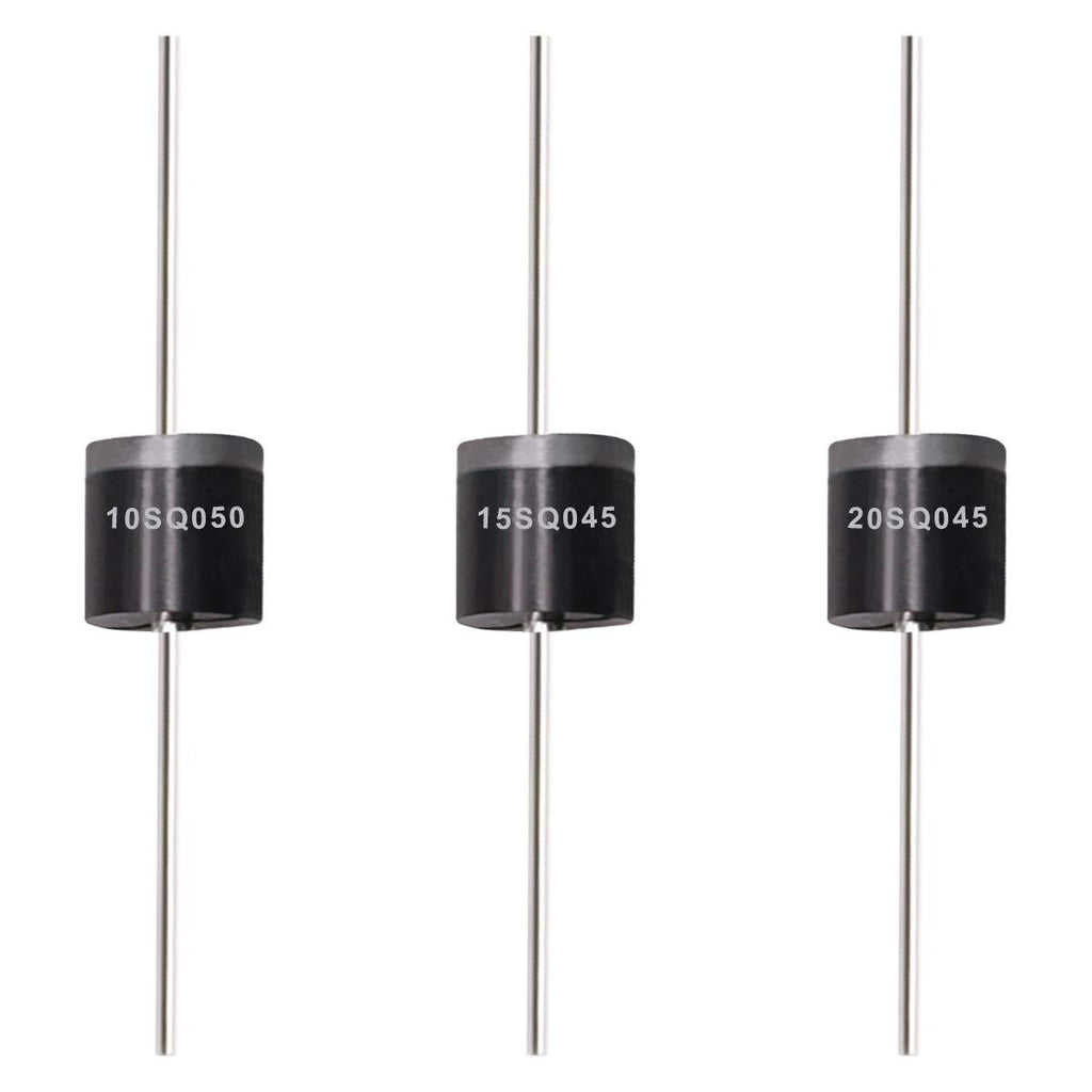 Tnisesm 20 Pcs Schottky Rectifiers Diode, Diode Axial Kit 10SQ050, 15SQ045, 20SQ045 for Solar Panel SQ - 3S 10A(50V)/15A(45V)/20A(45V) - LeoForward Australia