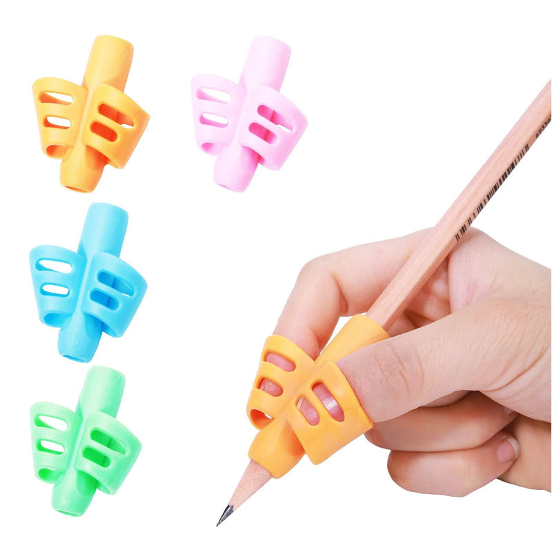  [AUSTRALIA] - ODDEL Pencil Grips - Pencil Grips for Kids Handwriting, Pencil Holders for Toddlers Children, Pen Grip for Preschool, School Supplies, Pencil Grip Posture Correction Writing Aid Tool (4PACK) 4