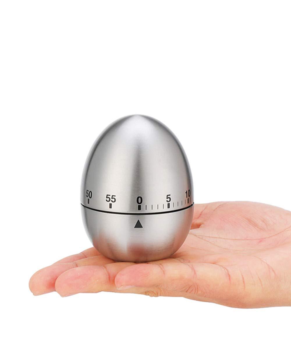  [AUSTRALIA] - Egg timer kitchen mechanical timer Chef CookingTimer Mechanical countdown timer Waterproof timerstainless steel egg-shaped mechanical rotating alarm