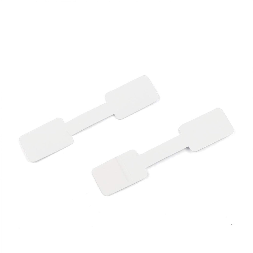 E-outstanding 200-Pack White Blank Price Tag Paper Labels Sticker for Ring Necklace Bracelet Jewelry Display, Rectangle Shape - LeoForward Australia