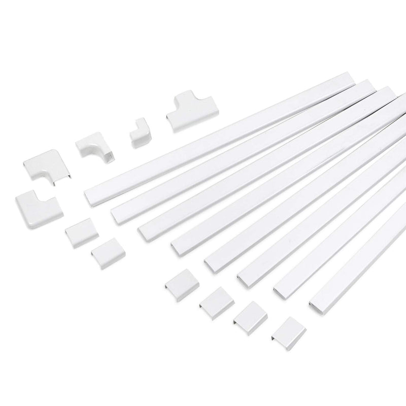 [AUSTRALIA] - Legrand - Wiremold Cable Management Kit, Cord Organizer and Hider, Concealer, C210S Cord Cover Kit, White Cordmate II, 16 inch channels