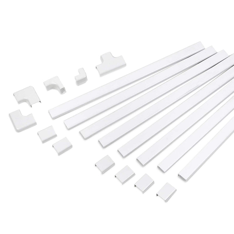  [AUSTRALIA] - Legrand - Wiremold Cable Management Kit, Cord Organizer and Hider, Concealer, C210S Cord Cover Kit, White Cordmate II, 16 inch channels