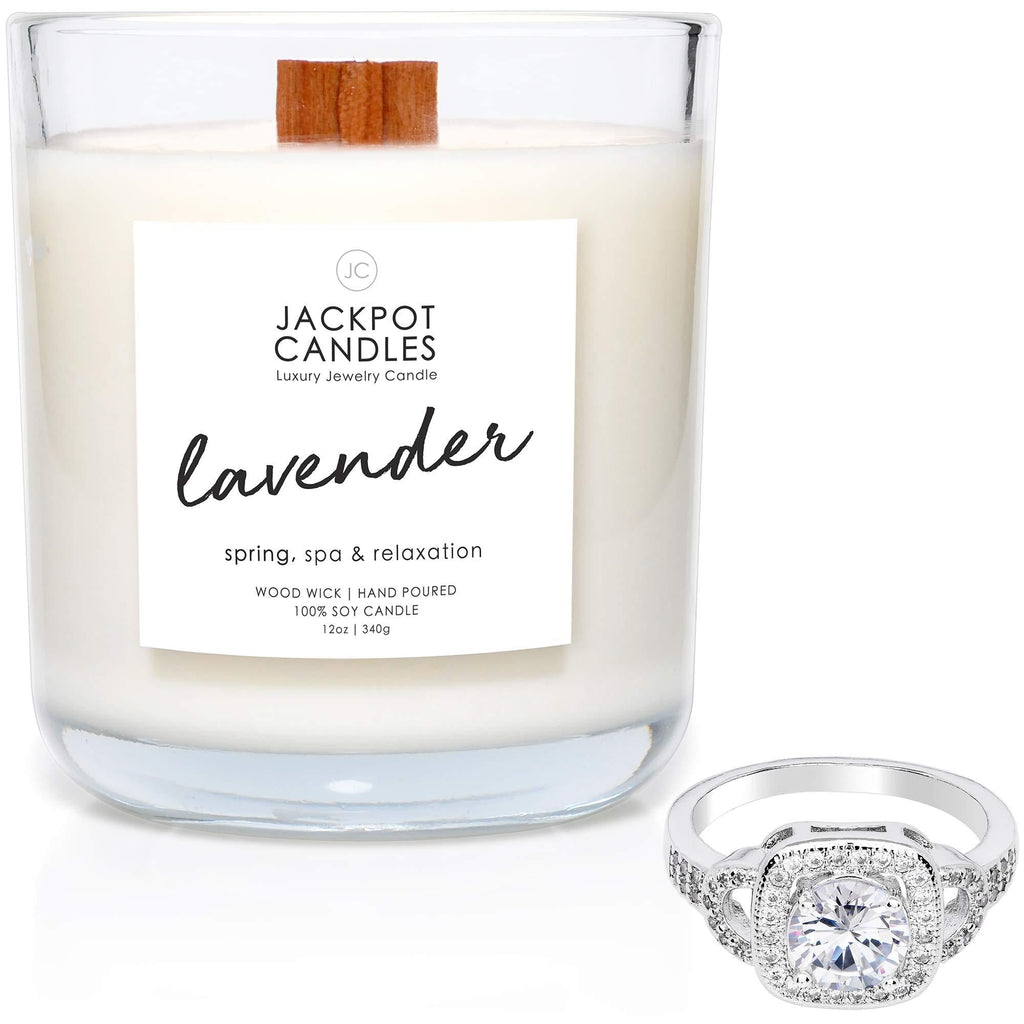  [AUSTRALIA] - Lavender a Candle with Ring Inside (Surprise Jewelry Valued at $15 to $5,000) Ring Size 9