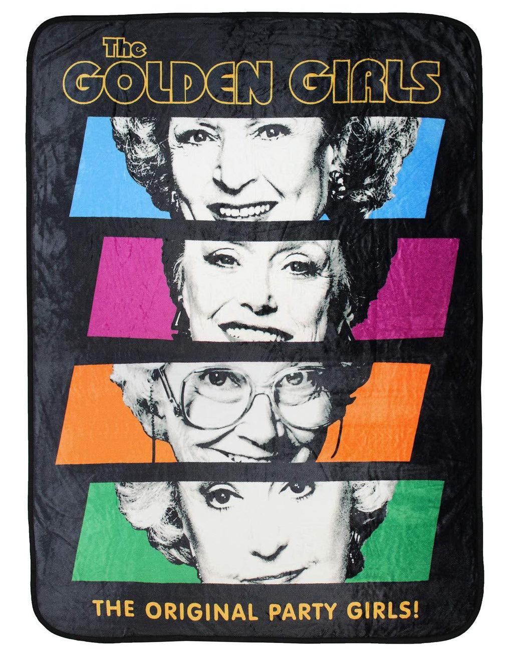  [AUSTRALIA] - The Golden Girls The Original Party Girls! Color Panel Character Grid Plush Fleece Throw Blanket