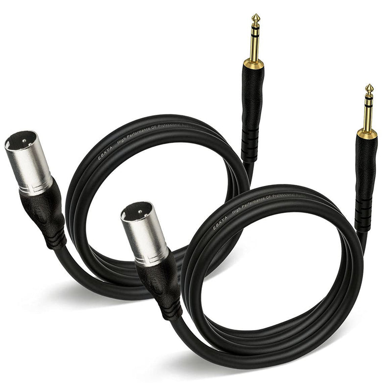  [AUSTRALIA] - EBXYA TRS to Male XLR Cable 2 Packs, XLR to 1/4 TRS Cable Microphone Patch Cable Cords 3 Feet 3ft 2 Pack TRS to XLR Male