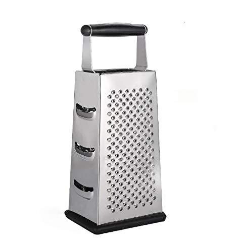  [AUSTRALIA] - Box Grater For Kitchen,4-Sided Stainless Steel For Parmesan Cheese, Ginger, Vegetables,XL Size and Easy to Use