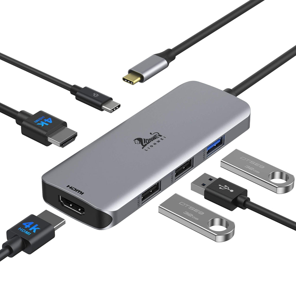  [AUSTRALIA] - USB C Hub Dual HDMI, USB C to Dual Monitors Adapter to Dual 4K HDMI, 3 USB, PD Charging Port, USB C Docking Station Dual Monitor for Dell XPS 13/15, Lenovo Yoga, HP x360 /Elitebook, etc