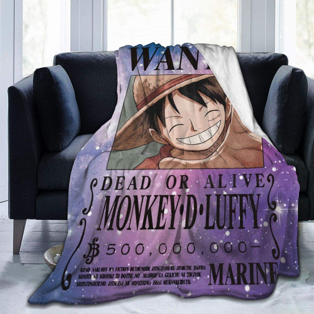  [AUSTRALIA] - Luxury Sofa Throw Blanket, Anime One Piece Luffy Super Soft Throw Blanket, Modern Lightweight Warm No Fade Flannel Bed Blanket For Home Outdoor Living Room Bedroom Couch Sofa Recliner Decor 50X40 In 50 x 40 Inch Anime One Piece Luffy1