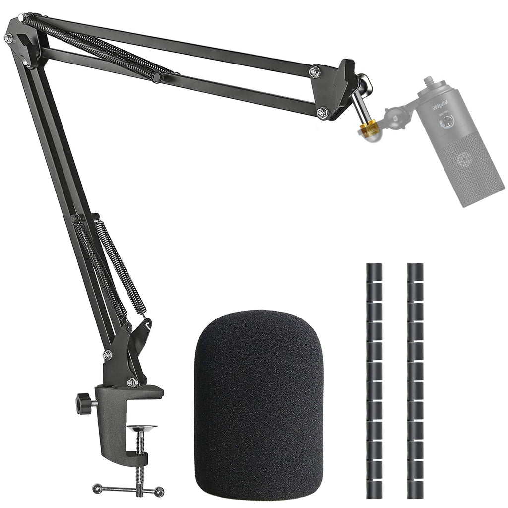  [AUSTRALIA] - K669 Mic Boom Arm Stand with Pop Filter, Compatible with Fifine K669, Fifine 669B USB Microphone with Cable Sleeve by SUNMON Mic Stand with Pop Filter and Cable Sleeve