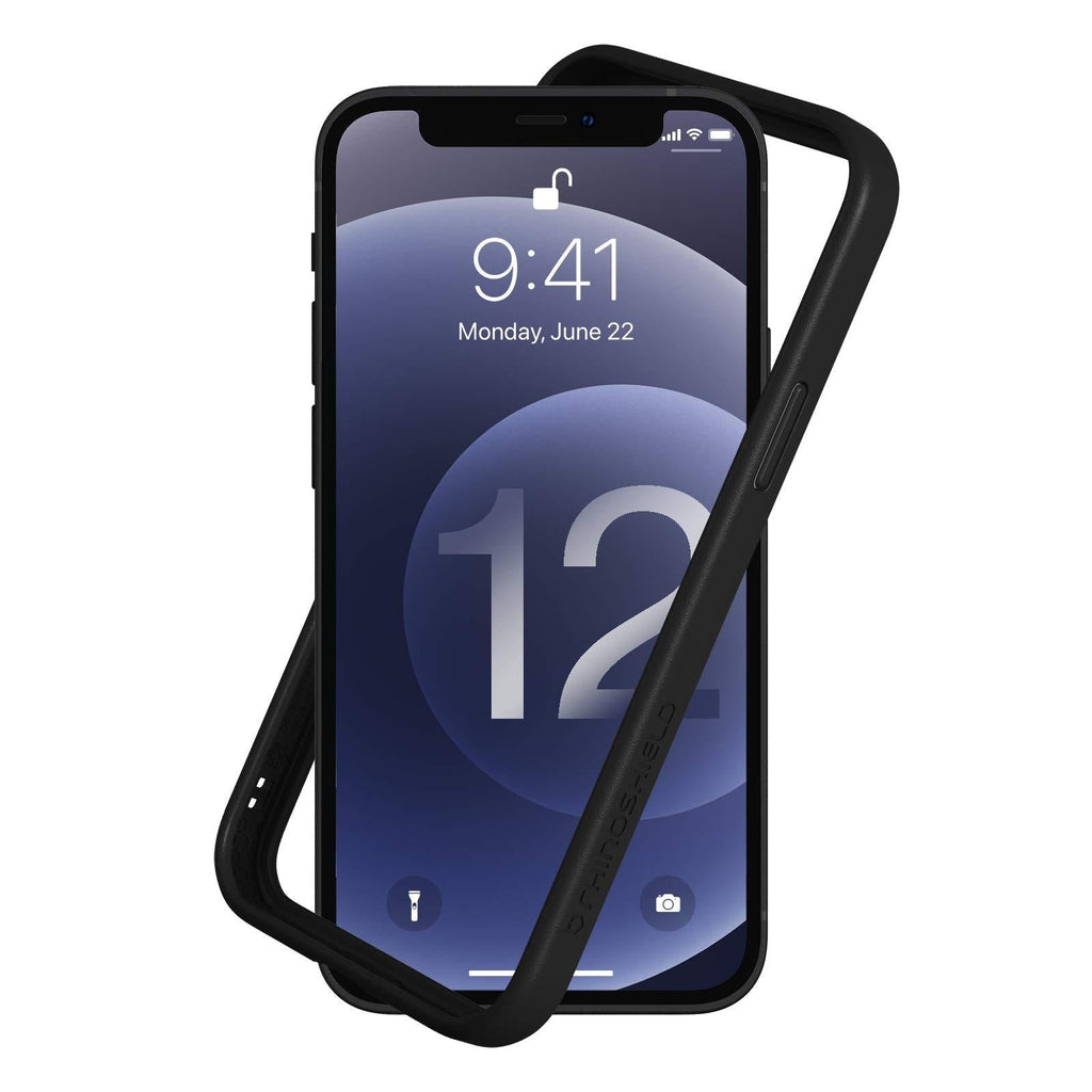  [AUSTRALIA] - RhinoShield Bumper Case Compatible with [iPhone 12 Pro Max] | CrashGuard NX - Shock Absorbent Slim Design Protective Cover 3.5M / 11ft Drop Protection - Black iPhone 12 Pro Max - Black