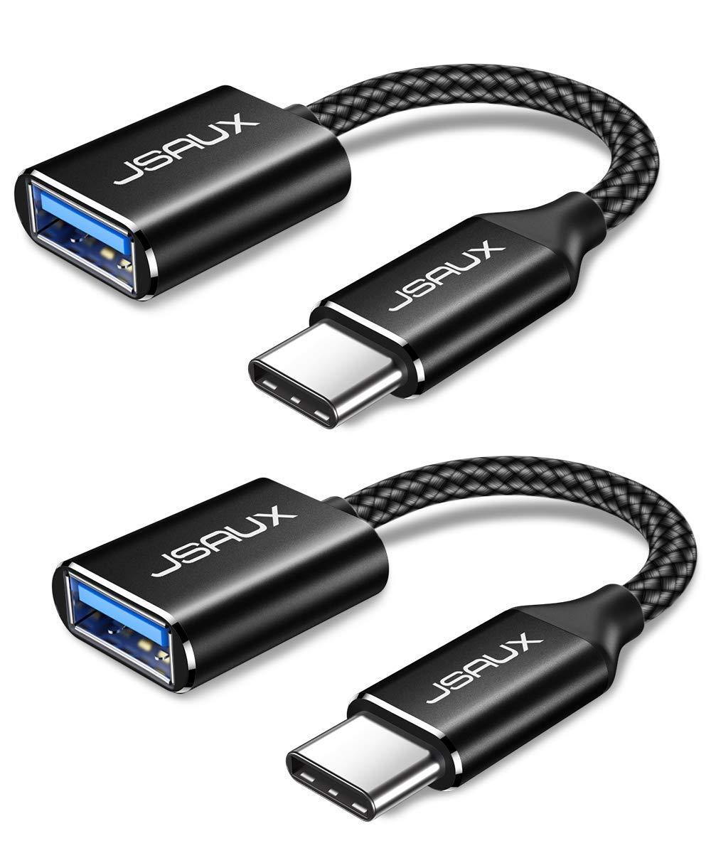 USB C to USB Adapter [2 Pack], JSAUX USB Type C Male to USB 3.0 Female OTG Cable Thunderbolt3 to USB Adapter Compatible with MacBook Pro/Air 2019 2018 2017, Galaxy S20 S20+ Ultra Note 10 S9 S8-Black Black - LeoForward Australia