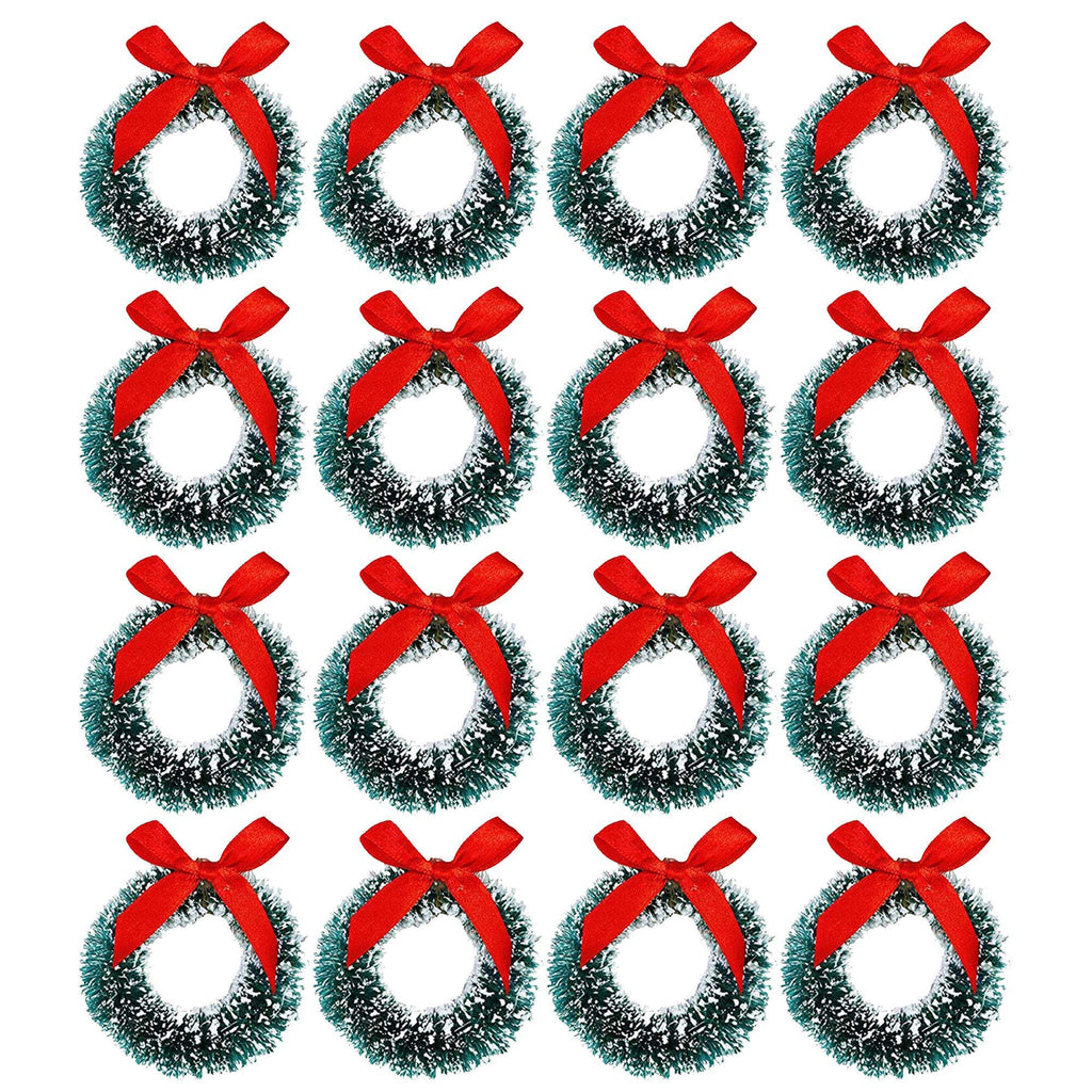  [AUSTRALIA] - Cotiny 18 Pack Mini Christmas Wreaths Artificial Christmas Wreath for Christmas Party Crafts and Decorations (Color Set 1) Color Set 1