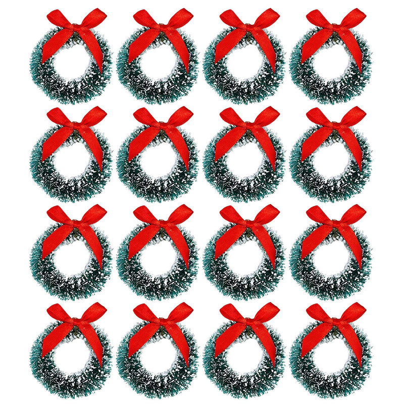  [AUSTRALIA] - Cotiny 18 Pack Mini Christmas Wreaths Artificial Christmas Wreath for Christmas Party Crafts and Decorations (Color Set 1) Color Set 1