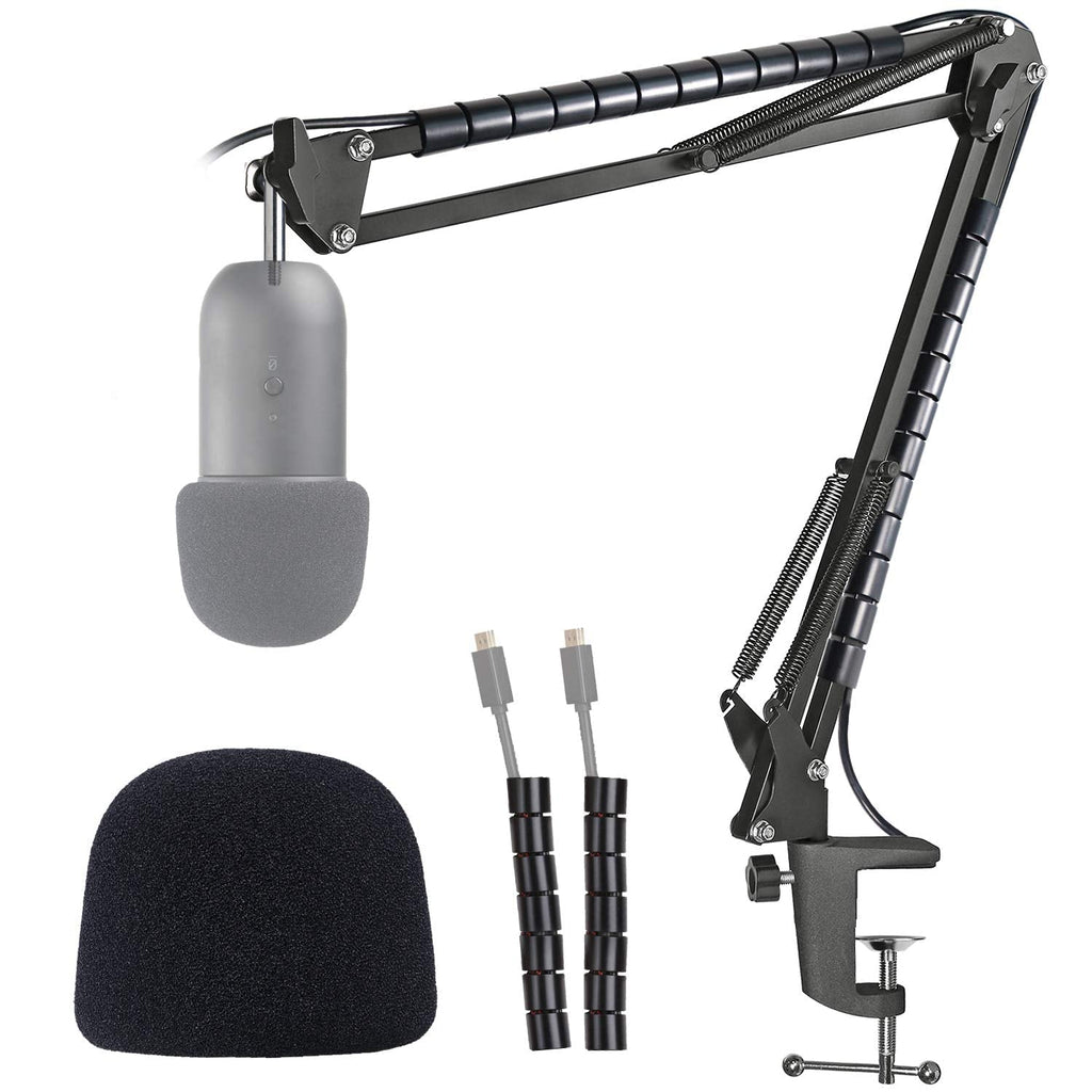  [AUSTRALIA] - K678 Microphone Stand with Foam Windscreen - Mic Suspension Boom Scissor Arm Stand with Pop Filter, Cable Sleeve Compatible with Fifine K678 Mic by YOUSHARES