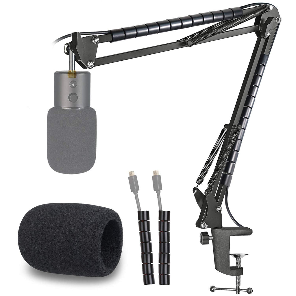  [AUSTRALIA] - Razer Seiren X Mic Stand with Pop Filter - Mic Boom Arm and Windscreen Foam Cover Compatible with Razer Seiren X Streaming Microphone by YOUSHARES