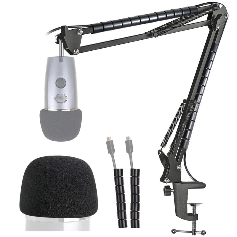 Yeti Nano Mic Stand with Foam Cover Windscreen - Mic Suspension Boom Arm Stand and Pop Filter Compatible with Blue Yeti Nano Microphone by YOUSHARES - LeoForward Australia