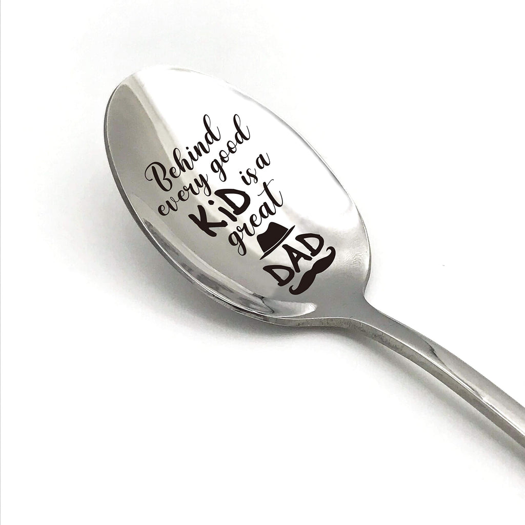  [AUSTRALIA] - family Kitchen Engraved Espresso Stainless Steel Spoon for Dad Coffee Lover Birthday Christmas Gift