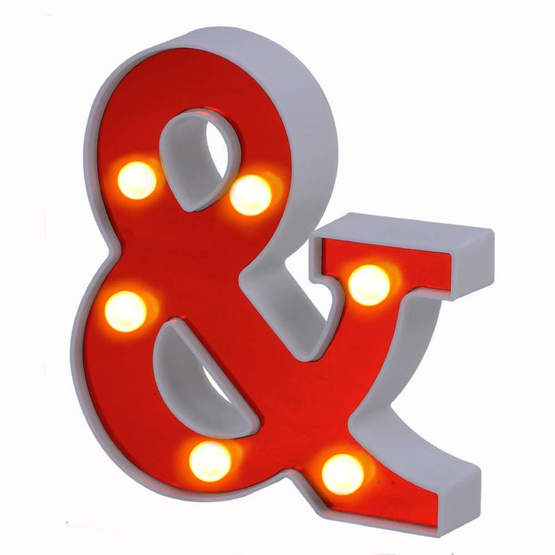  [AUSTRALIA] - ROUDK LED Marquee Letter Lights 26 Alphabet Light Up Letters with Battery Power Red Sign LED Wall for Home Bar Festival Christmas Lamp Night Light Birthday Party Wedding Decorative &
