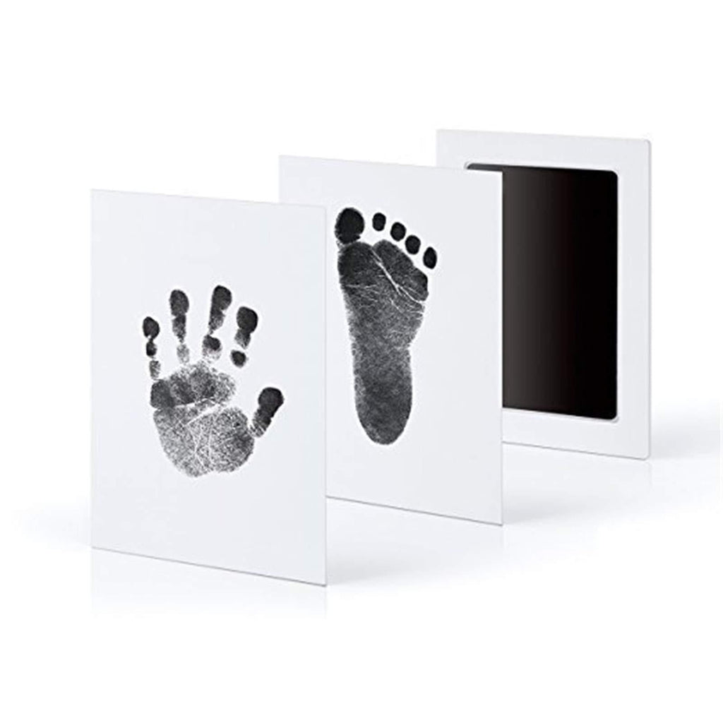  [AUSTRALIA] - 3 Pack Newborn Baby Handprint and Footprint Clean and Safe Touch Ink Pad (Black) Black