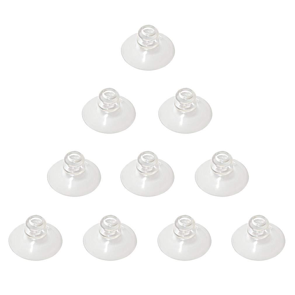  [AUSTRALIA] - 10 Pieces 30mm Small Suction Cups Clear Thick Without Hooks Professional Strength PVC Plastic Sucker Pads for Decoration Wall Home Bathroom Kitchen Car Radar Detector 30mm 10pcs