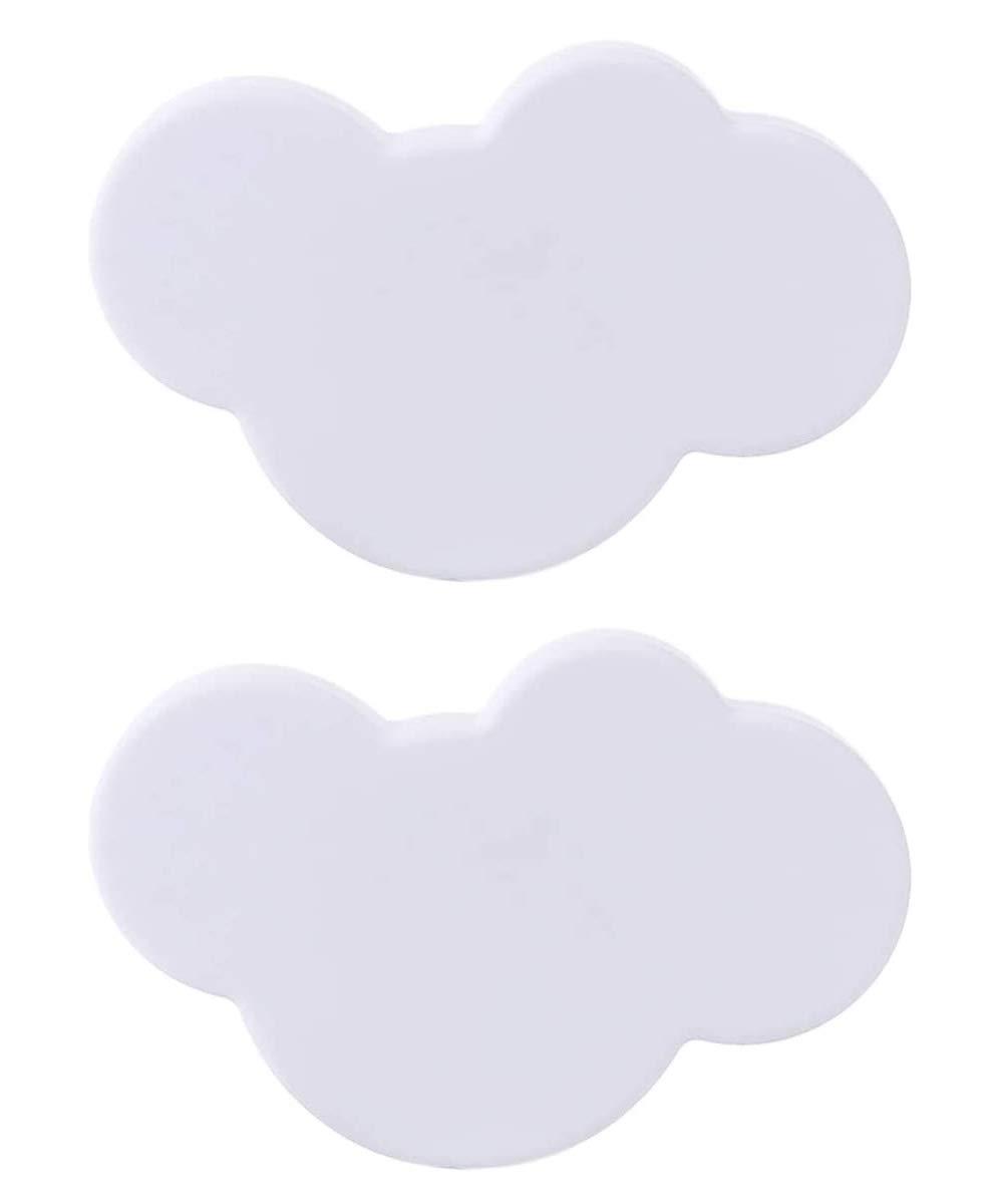  [AUSTRALIA] - 2Pcs Kids Dresser Knobs Cute Drawer Pulls Soft Rubber Handle for Kids Room Drawer Cabinets Doors Cupboards(White Cloud) White Cloud