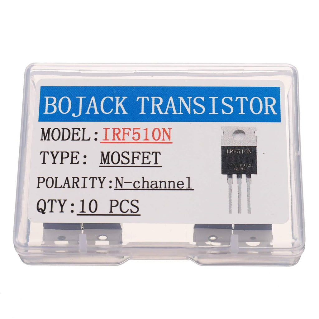 BOJACK IRF510 MOSFET Transistors IRF510N 5.6A 100V N-Channel Power MOSFET TO-220AB (Pack of 10 Pcs) - LeoForward Australia