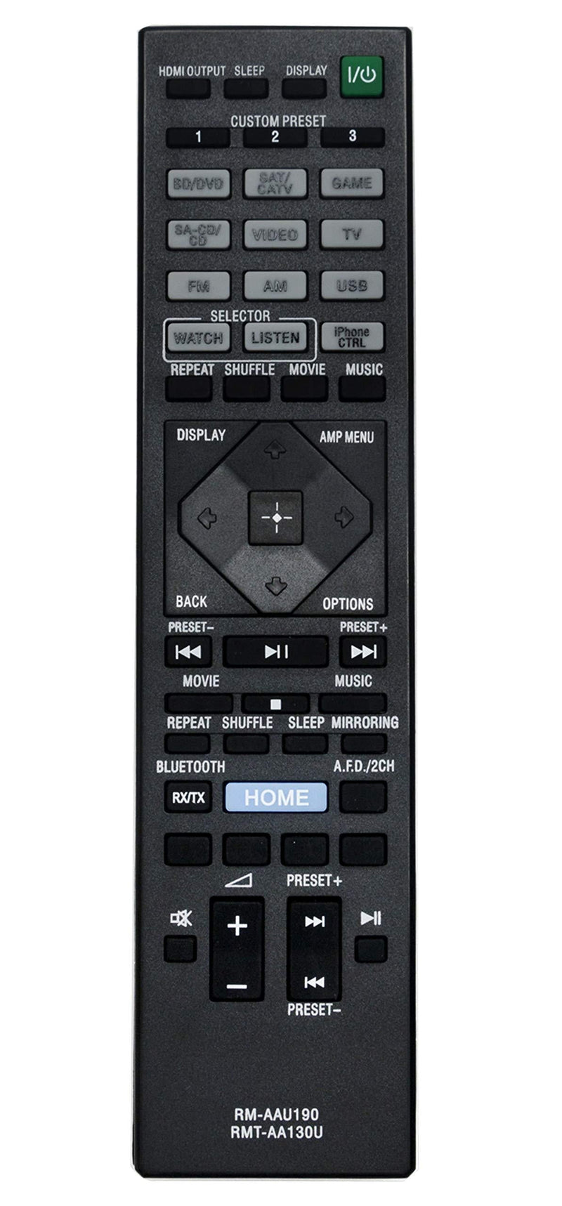 RM-AAU190 RMT-AA130U RM-AA130U Replaced AV Receiver Remote Compatible with Sony Home Theater Audio Vedio Receiver STR-DH750 STR-DH550 STR-DN1060 STR-DN860 - LeoForward Australia