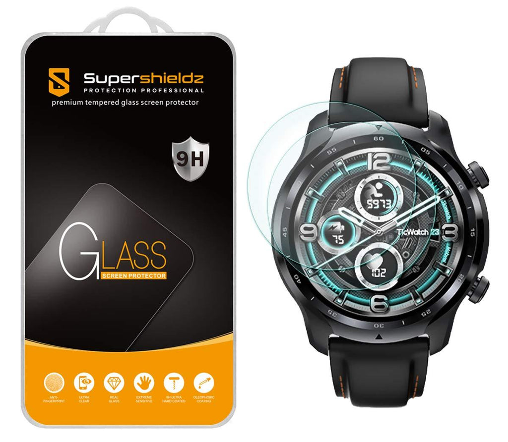 (2 Pack) Supershieldz Designed for TicWatch (Pro 3 GPS) Tempered Glass Screen Protector, Anti Scratch, Bubble Free - LeoForward Australia