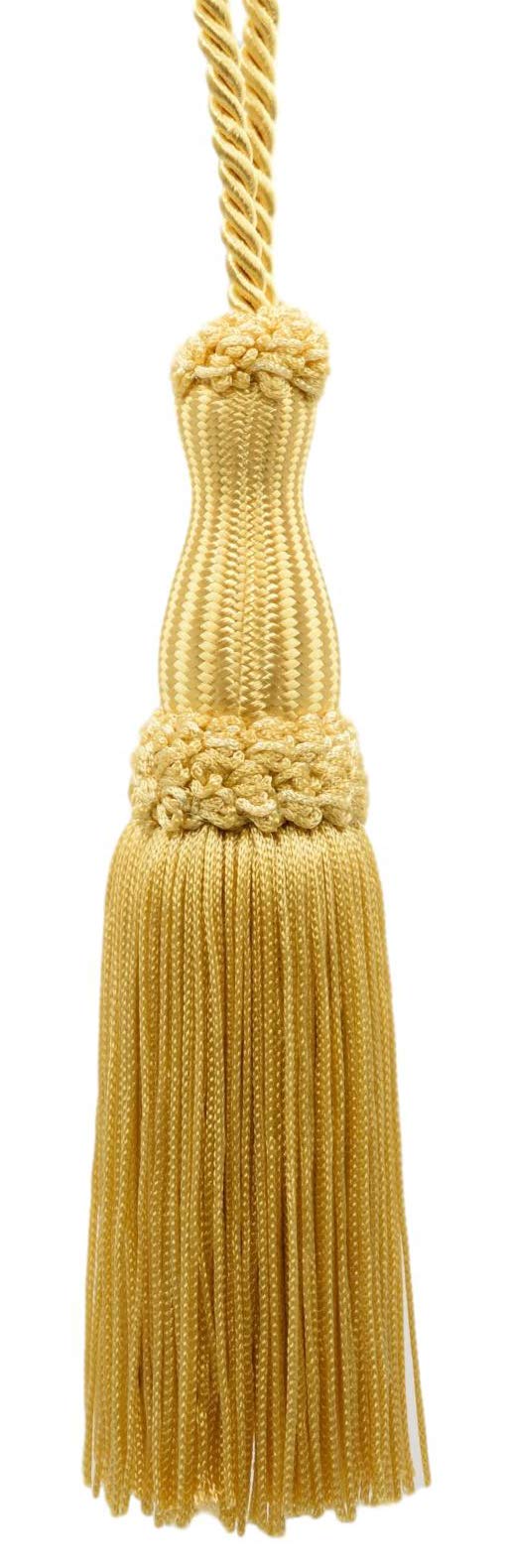  [AUSTRALIA] - DÉCOPRO Beautiful Light Gold Chainette Key Tassel, 5 inch Tassel Length, 5 Inch Loop, Color: B7 - Sun Ray