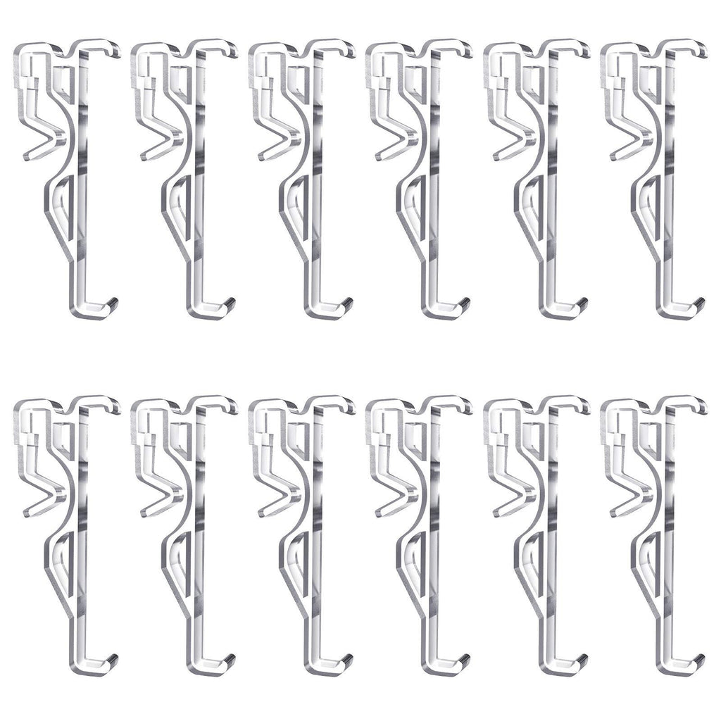  [AUSTRALIA] - Jetec Valance Clips 2.5 Inch Blind Valance Clips Hidden Window Valance Clips Clear Plastic Valance Retainer Clips for Home Window Blinds (12) 12