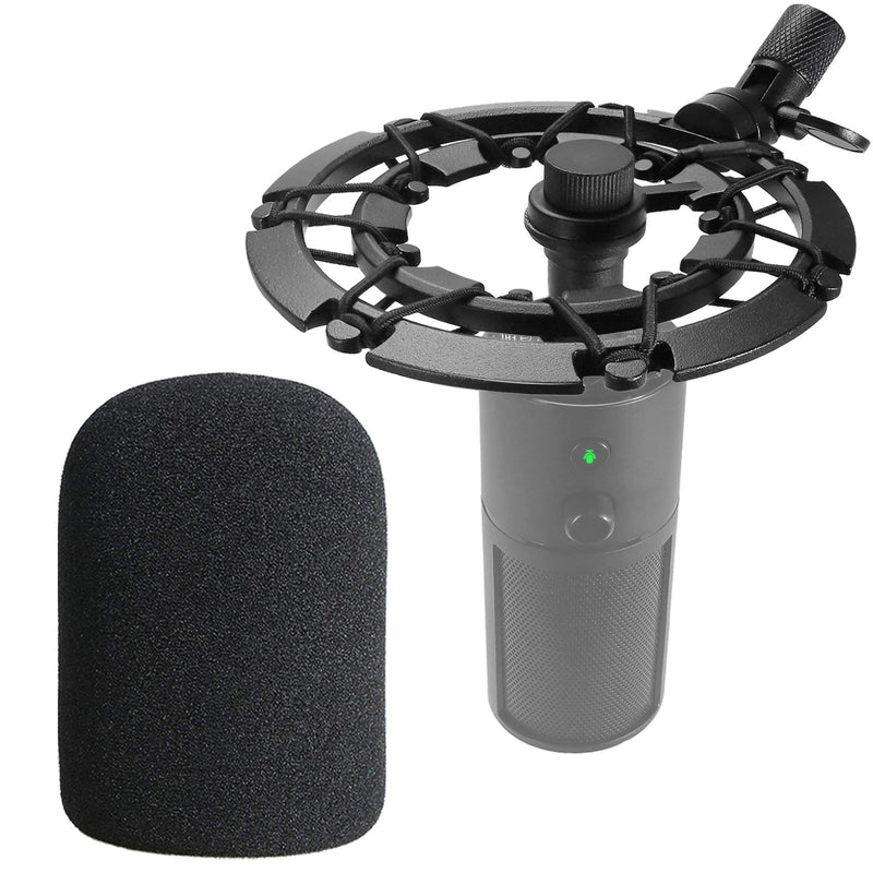  [AUSTRALIA] - Shock Mount with Pop Filter for Razer Seiren X Microphone, Seiren X Shock Mount Reduces Vibration Noise Matching Mic Stand Boom Arm by SUNMON