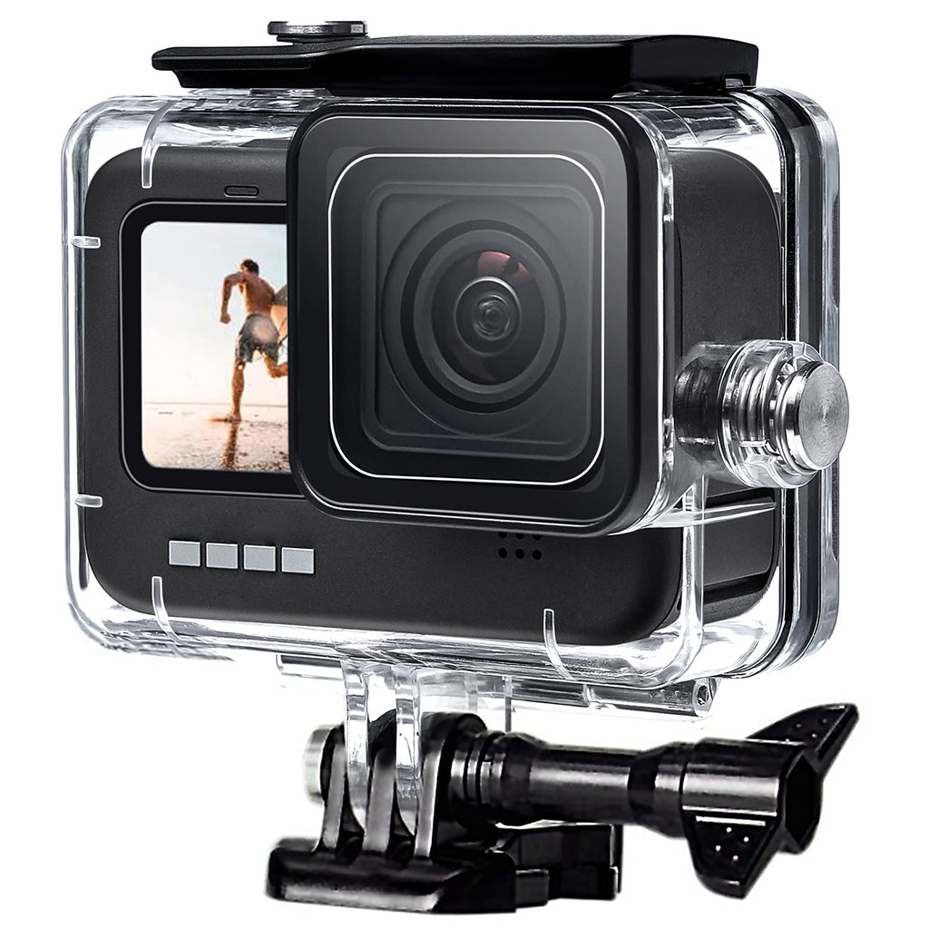  [AUSTRALIA] - FitStill 60M Waterproof Case for GoPro Hero 10 Black/Hero 9 Black, Protective Underwater Dive Housing Shell with Bracket Accessories for Go Pro Hero10 Hero9 Action Camera
