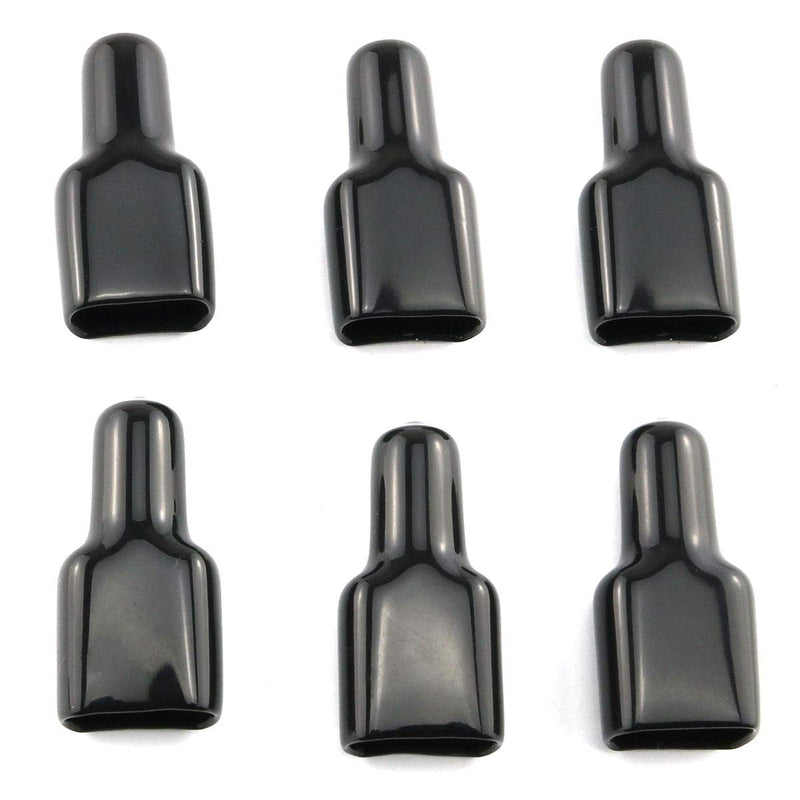  [AUSTRALIA] - E-outstanding 6-Pack Cover FR PVC Flame Retardant Sleeve Fits Anderson Powerpole Connector Housing, Black