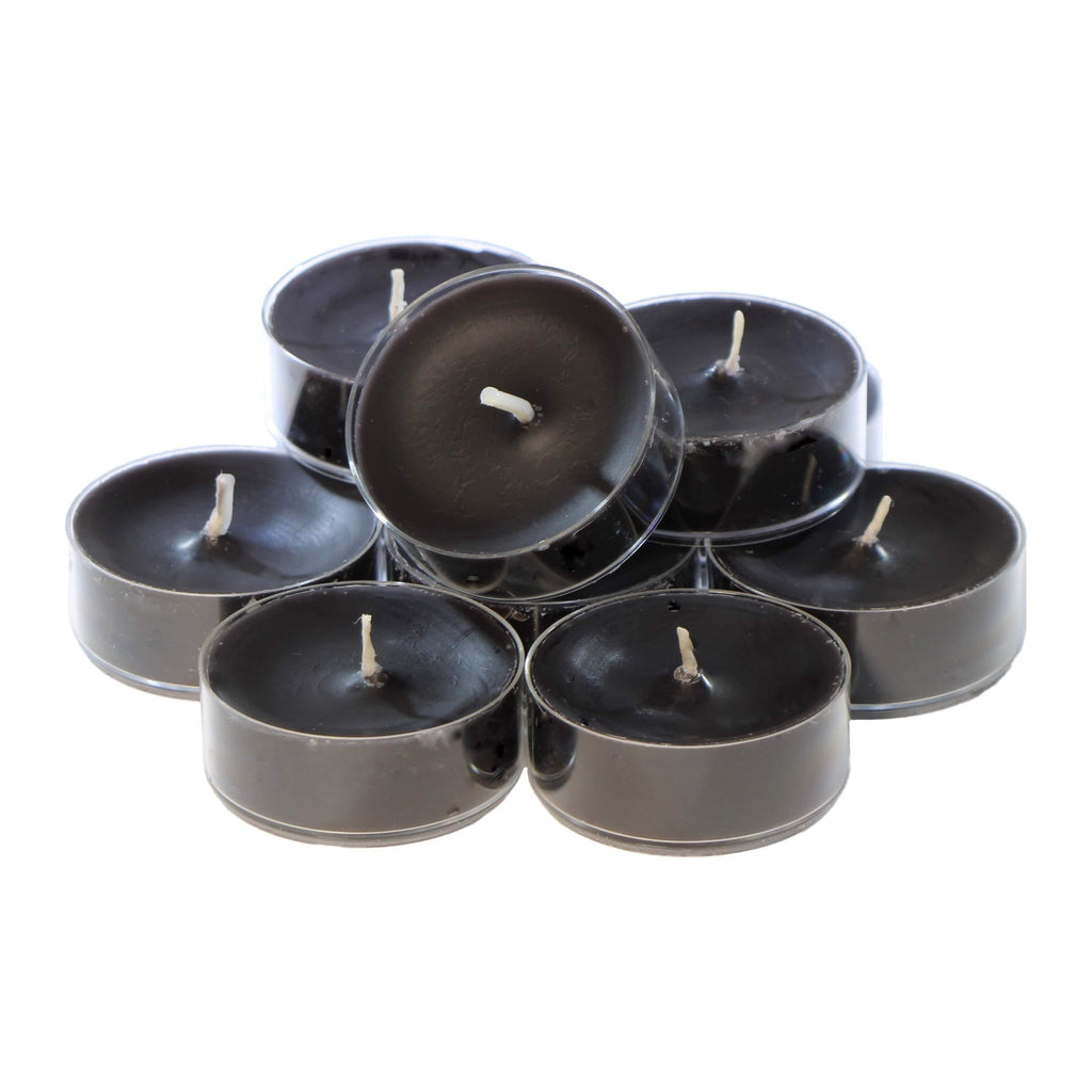  [AUSTRALIA] - CandleNScent Black Scented Tea Lights Candles - Black Magic Fragrance - Pack of 12
